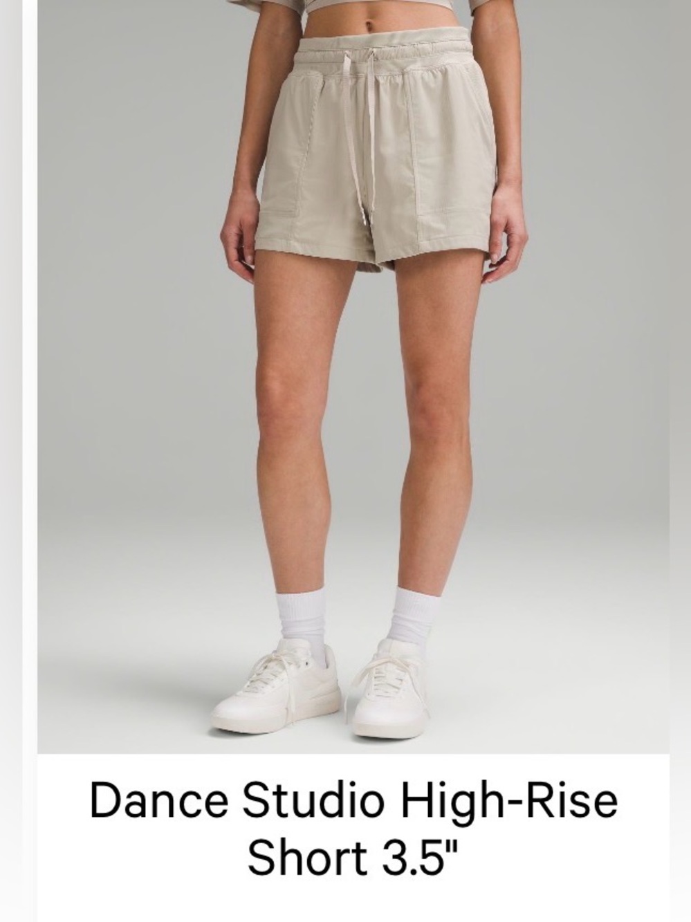 lululemon athletica Women's Light Cream Drawstring Athletic Shorts